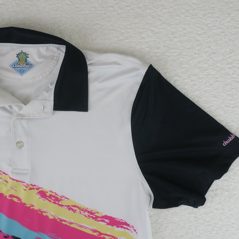 chubbies‎ 90s Style Golf Polo Shirt Mens Medium - Picture 2 of 9